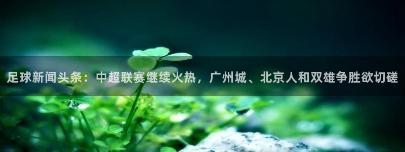 足球新闻头条：中超联赛继续火热，广州城、北京人和双雄争胜欲切磋