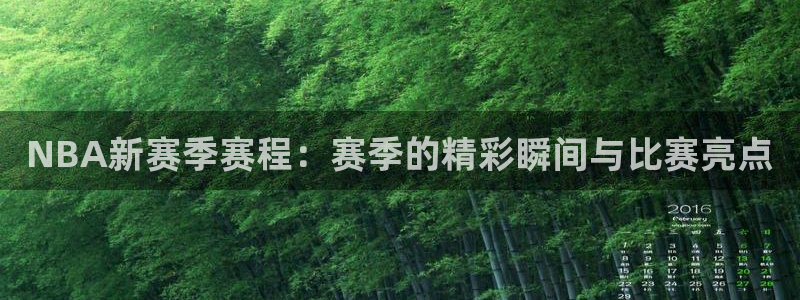 NBA新赛季赛程：赛季的精彩瞬间与比赛亮点