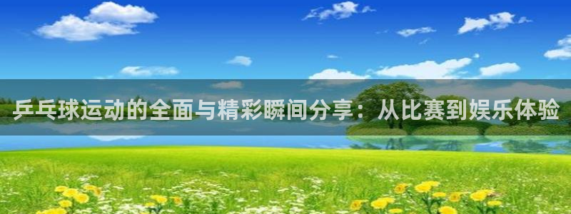 乒乓球运动的全面与精彩瞬间分享：从比赛到娱乐体验