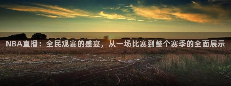 NBA直播：全民观赛的盛宴，从一场比赛到整个赛季的全面展示