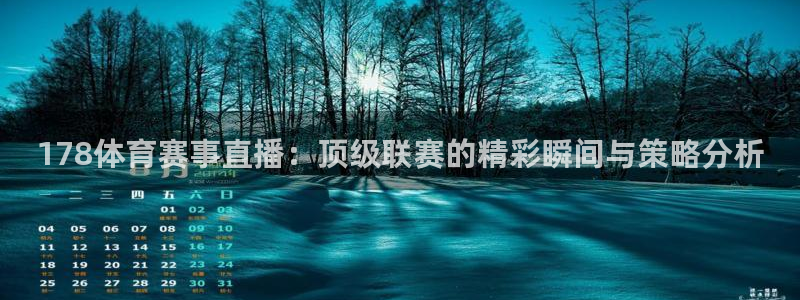 178体育赛事直播：顶级联赛的精彩瞬间与策略分析